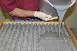 Cold Cast Elastomer poured into a mold