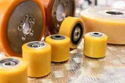 Bright yellow hard roller wheels