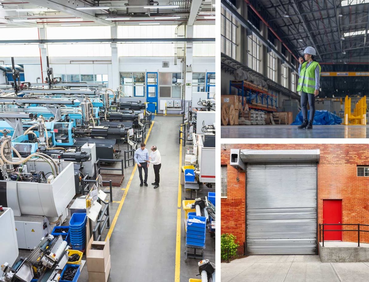 Collage of industrial settings
