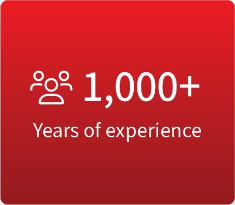 1,000+ years of experience